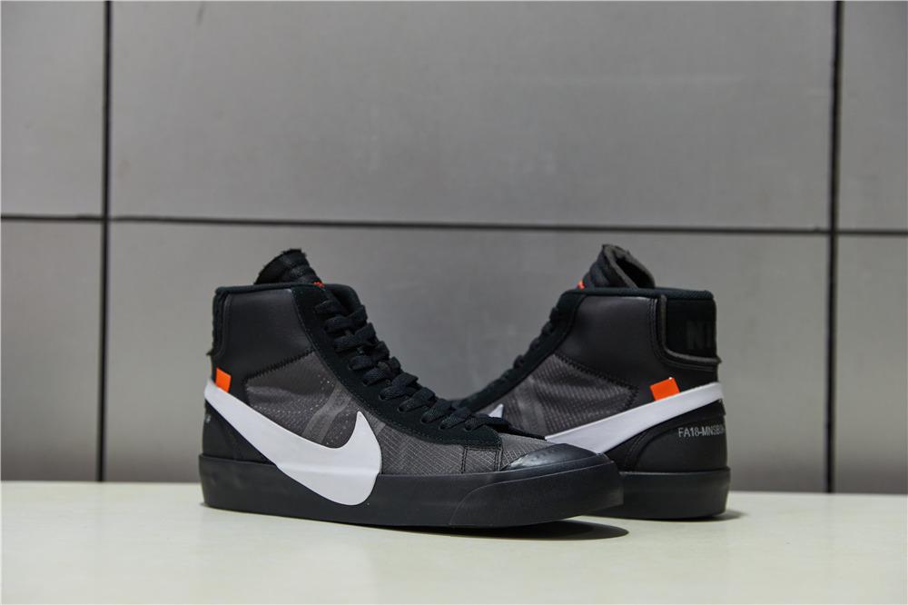 PK God OFF-WHITE x Nike Blazer Mid Black“GRIM REEPERS”retail materials ready